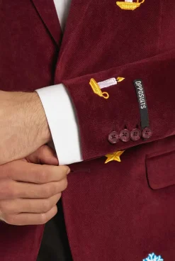 Online OppoSuits Christmas - X-Mas Icons - Deep Burgundy