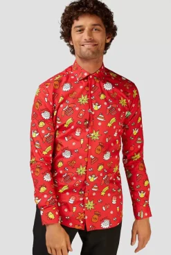 Clearance OppoSuits Christmas Doodle Red